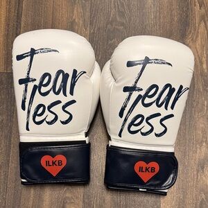 KickBoxing Gloves - White and Blue